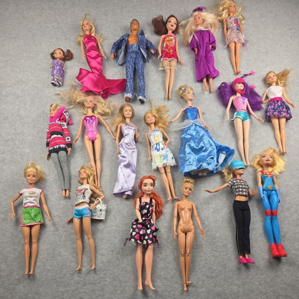 Mattel Barbie Doll Lot 19 My Scene DC Supergirl Made to Move Cinderella AS IS